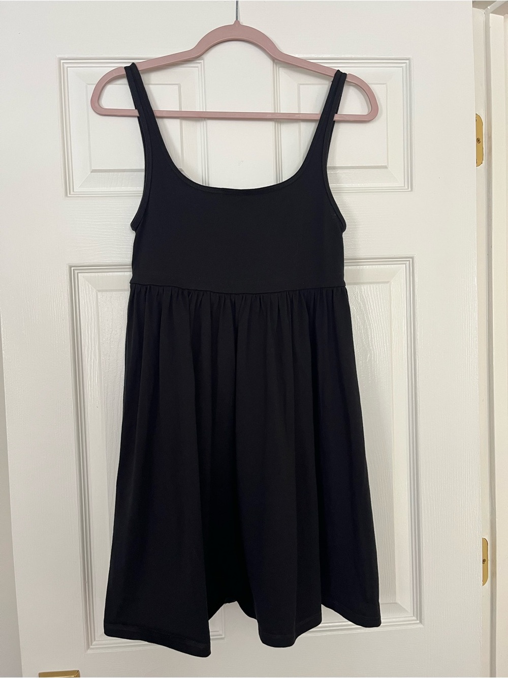 Aritzia Sunday Best Black Sleeveless Babydoll Dress Bow Tie Back